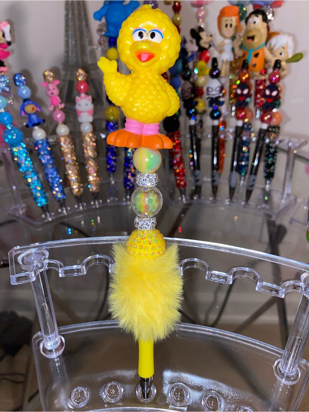 Yellow Plush Big Bird-Inspired Pet Bird Toy